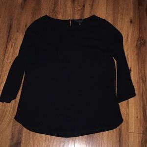 Boat neck black blouse